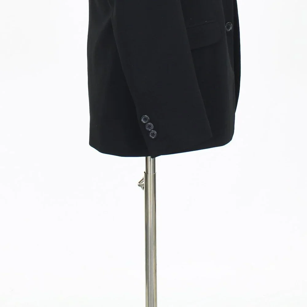 Calvin Klein 34R Black Solid 3-Button Sport Coat Blazer Jacket P476